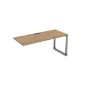 Gloss СЛК-О.974 (Teakwood/алюминий матовый) Стол системы БЕНЧ линейный, конечный