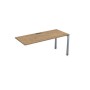 Gloss СЛК-П.974 (Teakwood/алюминий матовый) Стол системы БЕНЧ линейный, конечный
