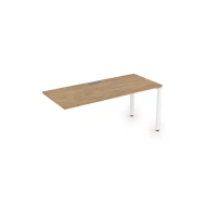 Gloss СЛК-П.988 (Teakwood/белый) Стол системы БЕНЧ линейный, конечный