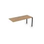 Gloss СЛК-П.978 (Teakwood/черный) Стол системы БЕНЧ линейный, конечный