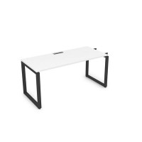 Gloss СЛН-О.978 (Белый премиум/черный) Стол системы БЕНЧ линейный, начальный