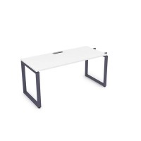 Gloss СЛН-О.978 (Белый премиум/графит) Стол системы БЕНЧ линейный, начальный