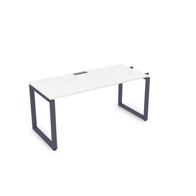 Gloss СЛН-О.985 (Белый премиум/графит) Стол системы БЕНЧ линейный, начальный