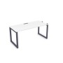 Gloss СЛН-О.985 (Белый премиум/графит) Стол системы БЕНЧ линейный, начальный
