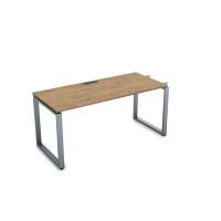 Gloss СЛН-О.974 (Teakwood/алюминий матовый) Стол системы БЕНЧ линейный, начальный