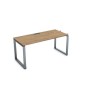 Gloss СЛН-О.974 (Teakwood/алюминий матовый) Стол системы БЕНЧ линейный, начальный