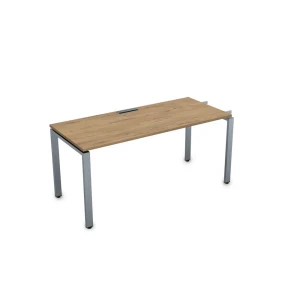 Gloss СЛН-П.978 (Teakwood/алюминий матовый) Стол системы БЕНЧ линейный, начальный