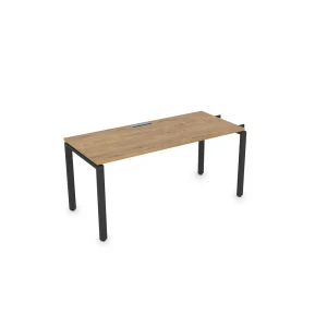 Gloss СЛН-П.978 (Teakwood/черный) Стол системы БЕНЧ линейный, начальный