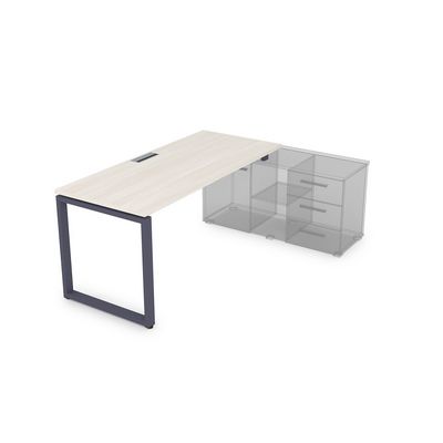 Gloss СП-О.975 (Ivory/графит) Стол рабочий прямолинейный, для крепления на тумбу