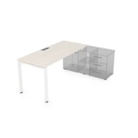 Gloss СП-П.985 (Ivory/белый) Стол рабочий прямолинейный, для крепления на тумбу