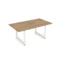 Конференц-стол СПГ-О.938 в отделке Teakwood/Белый, 1800х1000х750 мм