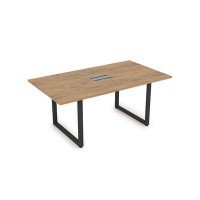 Gloss СПГ-О.938 (Teakwood/черный) Стол переговорный