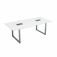 Gloss СПГ-О.939 (Белый премиум/алюминий матовый) Стол переговорный