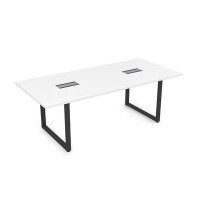 Gloss СПГ-О.939 (Белый премиум/черный) Стол переговорный