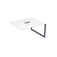 Gloss СПГК-О.926 (Белый премиум/графит) Стол системы БЕНЧ переговорный, конечный
