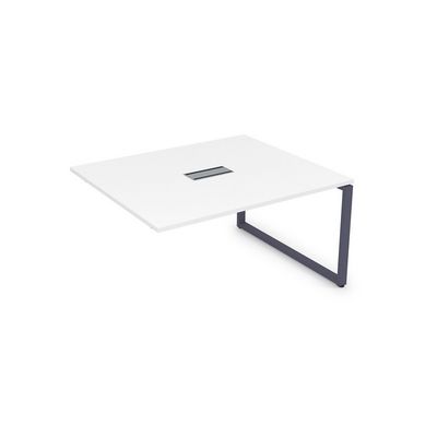 Gloss СПГК-О.926 (Белый премиум/графит) Стол системы БЕНЧ переговорный, конечный