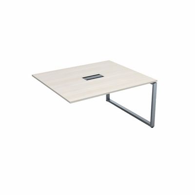 Gloss СПГК-О.926 (Ivory/алюминий матовый) Стол системы БЕНЧ переговорный, конечный