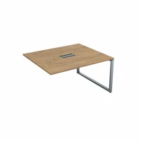 Gloss СПГК-О.928 (Teakwood/алюминий матовый) Стол системы БЕНЧ переговорный, конечный