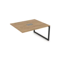 Gloss СПГК-О.928 (Teakwood/черный) Стол системы БЕНЧ переговорный, конечный