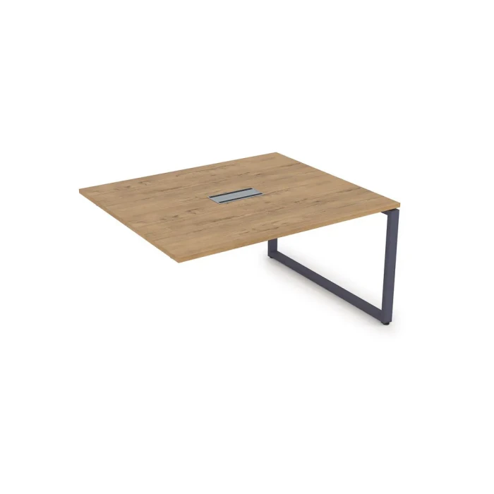 Стол переговоров СПГК-О.926 в отделке Teakwood/Графит, 1200х1200х750 мм