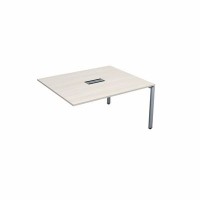 Gloss СПГК-П.926 (Ivory/алюминий матовый) Стол системы БЕНЧ переговорный, конечный
