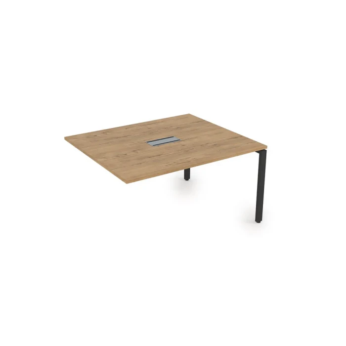 Стол переговоров СПГК-П.926 в отделке Teakwood/Черный, 1200х1200х750 мм