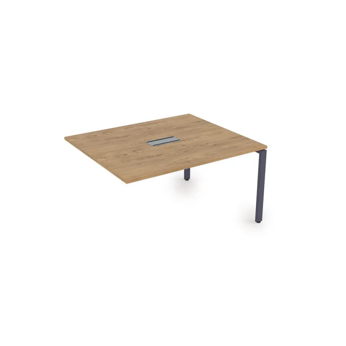 Конференц-стол СПГК-П.927 в отделке Teakwood/Графит, 1400х1200х750 мм