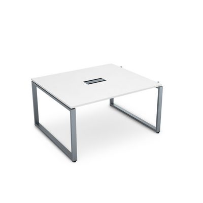 Gloss СПГН-О.926 (Белый премиум/алюминий матовый) Стол системы БЕНЧ переговорный, начальный
