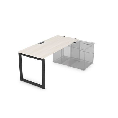 Gloss СПН-О.979 (Ivory/черный) Стол системы БЕНЧ прямолинейный, для крепления на тумбу, начальный