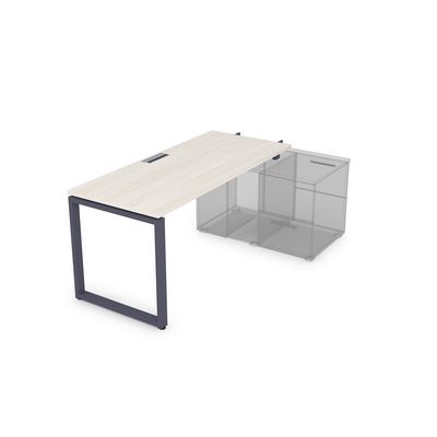 Gloss СПН-О.985 (Ivory/графит) Стол системы БЕНЧ прямолинейный, для крепления на тумбу, начальный