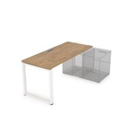 Gloss СПН-О.974 (Teakwood/белый) Стол системы БЕНЧ прямолинейный, для крепления на тумбу, начальный