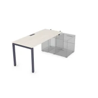 Gloss СПН-П.975 (Ivory/графит) Стол рабочий прямолинейный для крепления на тумбу, начальный