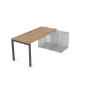 Тумба мобильная СПН-П.984 в отделке Teakwood/Графит, 1600х800х750 мм