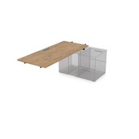 Gloss СПС.985 (Teakwood/черный) Стол рабочий прямолинейный для крепления на тумбу, средний