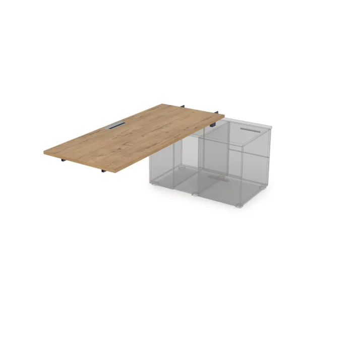Тумба опорная СПС.974 в отделке Teakwood/Графит, 1600х700х750 мм