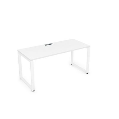 Gloss СРП-О.004 (Белый премиум/белый) Стол рабочий, прямолинейный