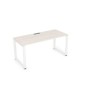 Gloss СРП-О.004 (Ivory/белый) Стол рабочий, прямолинейный