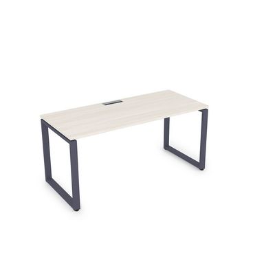 Gloss СРП-О.004 (Ivory/графит) Стол рабочий, прямолинейный