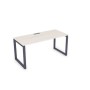 Gloss СРП-О.004 (Ivory/графит) Стол рабочий, прямолинейный