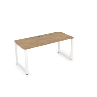 Gloss СРП-О.008 (Teakwood/белый) Стол рабочий, прямолинейный