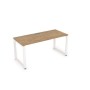 Gloss СРП-О.004 (Teakwood/белый) Стол рабочий, прямолинейный