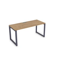 Gloss СРП-О.005.2 (Teakwood/графит) Стол рабочий, прямолинейный