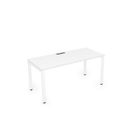 Gloss СРП-П.004 (Белый премиум/белый) Стол рабочий, прямолинейный