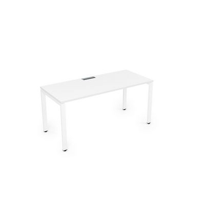 Gloss СРП-П.004 (Белый премиум/белый) Стол рабочий, прямолинейный