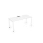 Gloss СРП-П.004 (Белый премиум/белый) Стол рабочий, прямолинейный