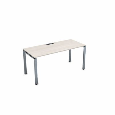 Gloss СРП-П.004.2 (Ivory/алюминий матовый) Стол рабочий, прямолинейный