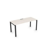 Gloss СРП-П.004 (Ivory/черный) Стол рабочий, прямолинейный