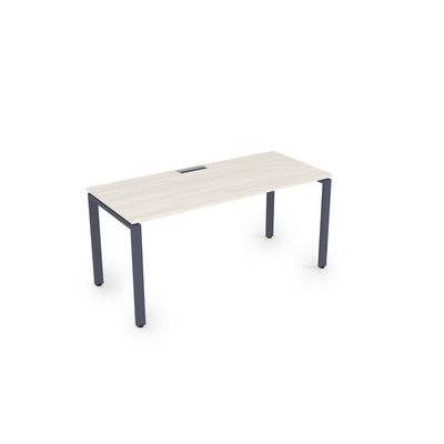 Gloss СРП-П.004 (Ivory/графит) Стол рабочий, прямолинейный