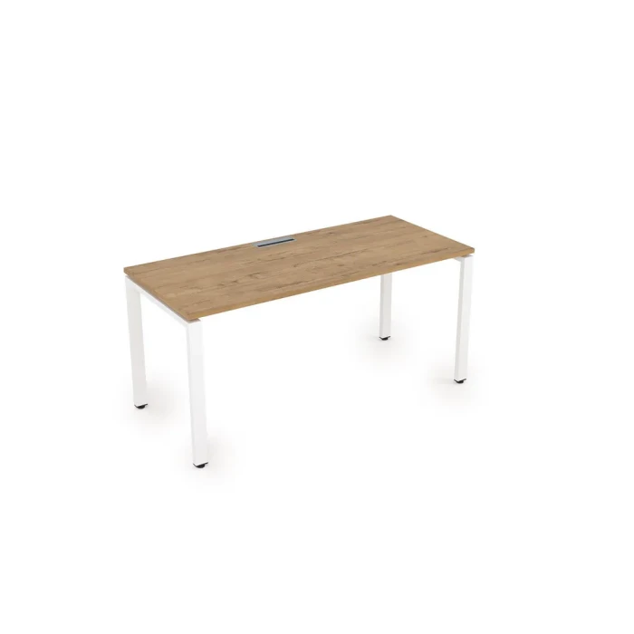 Стол в офис СРП-П.004 в отделке Teakwood/Белый, 1600х700х750 мм