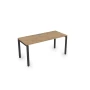Стол в офис СРП-П.005.2 в отделке Teakwood/Черный, 1800х900х750 мм